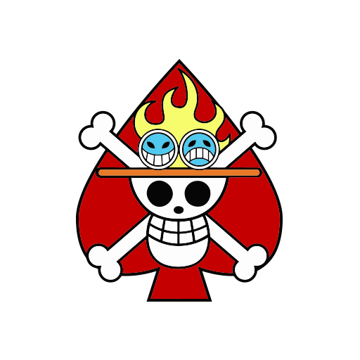One Piece Fire Fist Portgas Ace of Spades Logo Sticker – Popahead