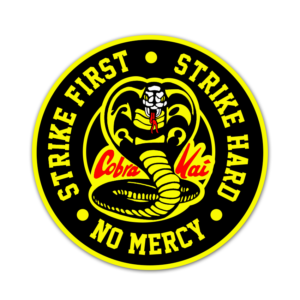 The Karate Kid - Strike First No Mercy Cobra Kai Sticker-0