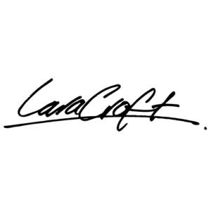 Lara Croft Signature Tomb Raider Sticker-0