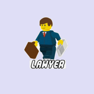Lawyer Occupation Lego Sticker -0