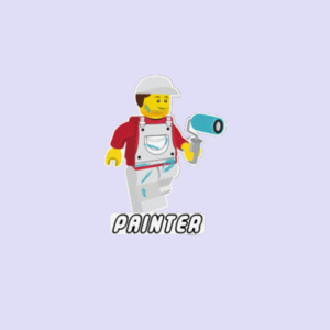 Painter Occupation Lego Sticker -0