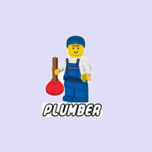 Plumber Occupation Lego Sticker-0