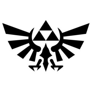 Legend of Zelda Hyrule Crest Triforce Sticker in Multi color-0