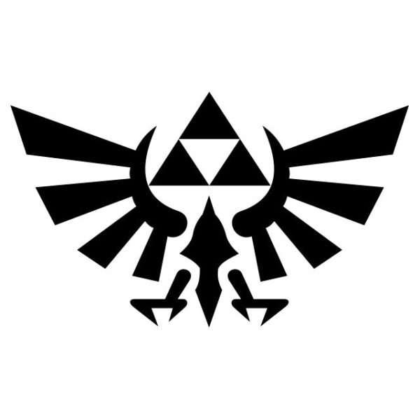 Legend of Zelda Hyrule Crest Triforce Sticker in Multi color-0