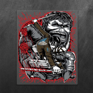 Levi Ackerman and Beast Titan Attack on Titan Vinyl Decal Sticker