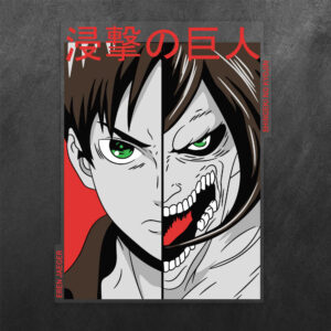 Eren x Titan Attack on Titan Vinyl Decal Sticker