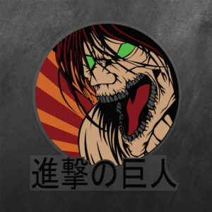 Eren Yeager Titan Face Attack on Titan Vinyl Decal Sticker