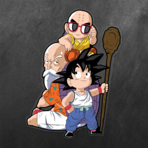 Master Roshi Krilin Goku Dragon Ball Z Vinyl Decal Sticker