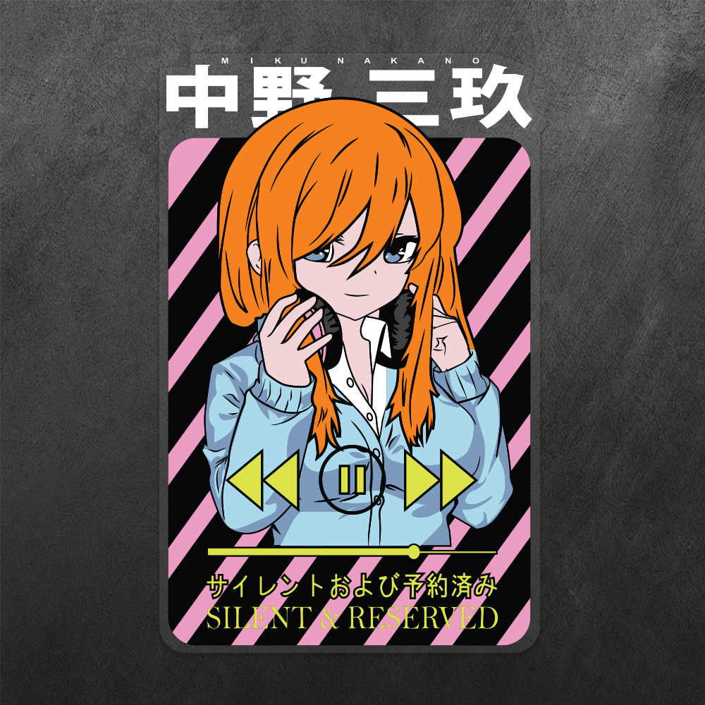 Miku Nakano GNH Vinyl Decal Sticker