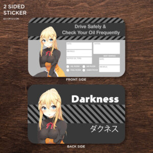 Darkness Double Sided Drive Safely & Check Oil Frequently Vinyl Decal Sticker