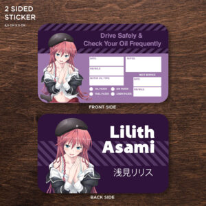 Lilith Asami Double Sided Drive Safely & Check Oil Frequently Vinyl Decal Sticker