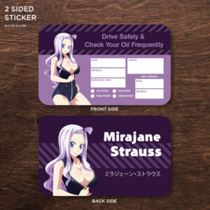 Mirajane Strauss Double Sided Drive Safely & Check Oil Frequently Vinyl Decal Sticker