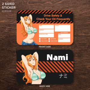 Nami Double Sided Drive Safely & Check Oil Frequently Vinyl Decal Sticker