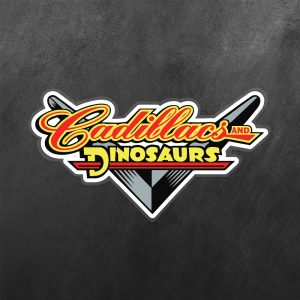 Cadillacs and Dinosaurs Vinyl Decal Sticker
