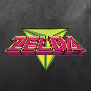 Retro 80s Zelda Triforce Sticker - Neon Pink & Green Gamer Vinyl Decal Sticker